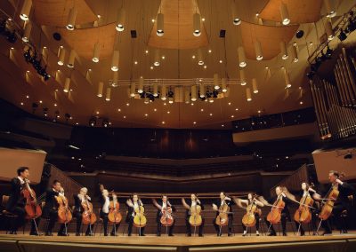 Foto de los 12 Cellistas de la Filarmónica de Berlín
